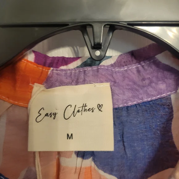 Easy Clothes Luxe Colorful Abstract Sheer Blouse - Picture 2 of 7